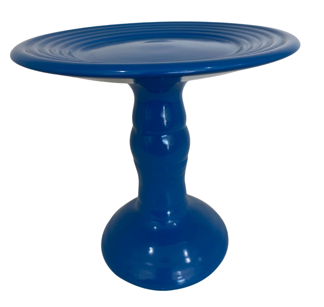 384- Boleira de Ceramica Detalhe Romana Azul Jeans 17 Cm Larg X 16 Cm Alt - P - PRIME DECOR RJ