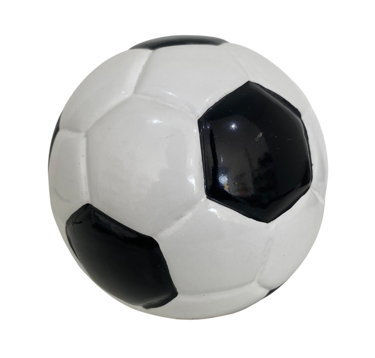 176- Enfeite de Mesa "Bola de Futebol" de Porcelana - P - PRIME DECOR RJ