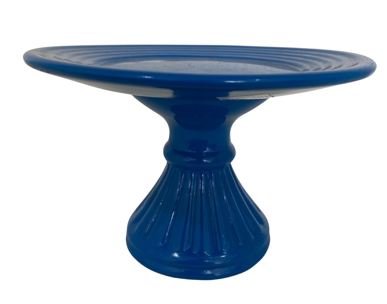 397- Boleira de Ceramica Detalhe Romana Azul Jeans 17 Cm Larg X 10 Cm Alt - P - PRIME DECOR RJ