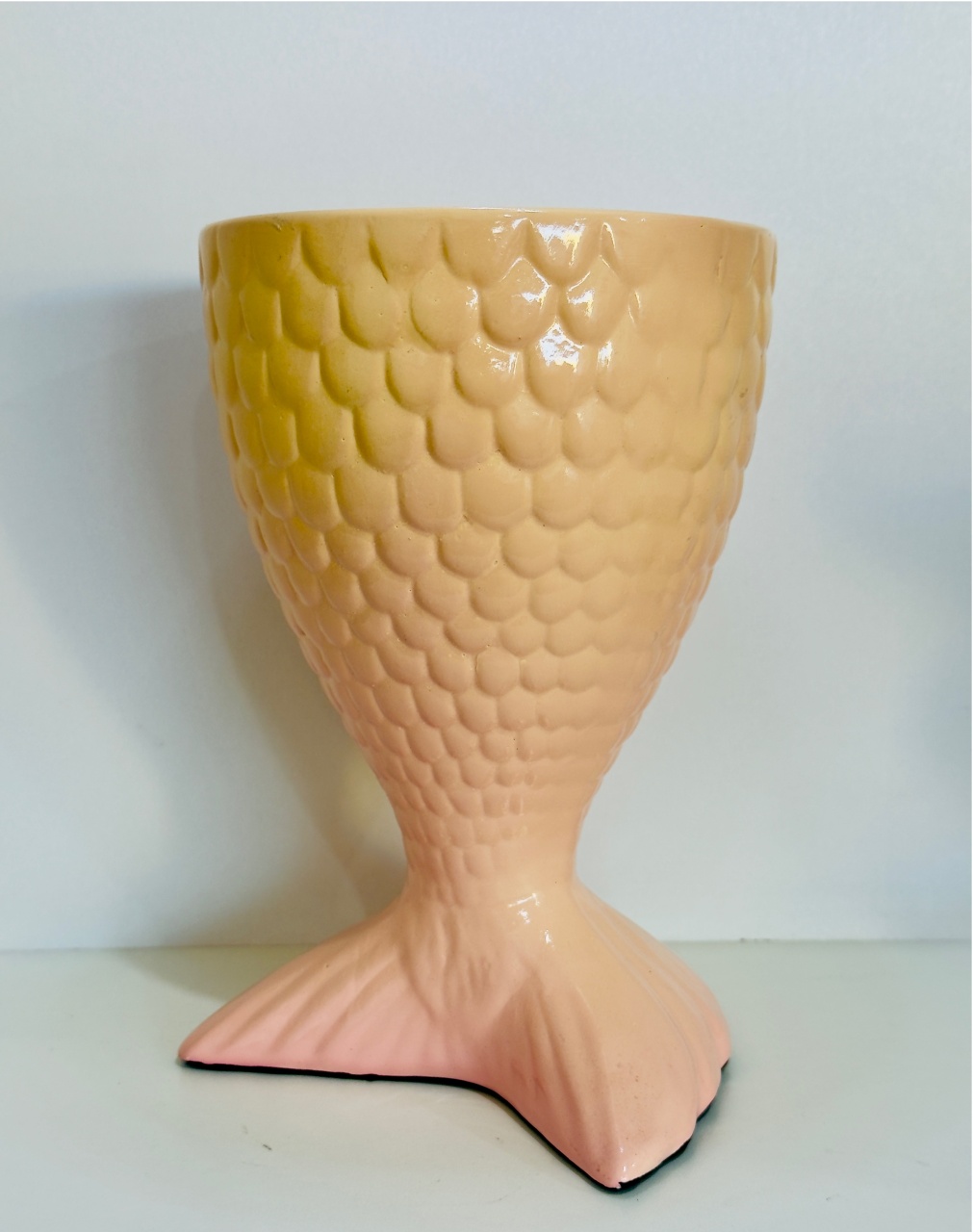 750- Calda Vaso de Sereia Rosa Cherry Enfeite de Ceramica 13 Cm Larg X 21 Cm Alt - G - PRIME DECOR RJ