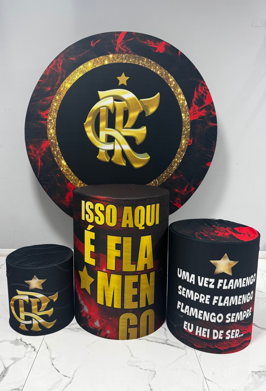 Capas E Painel Flamengo 150X150 -4P - PRIME DECOR RJ