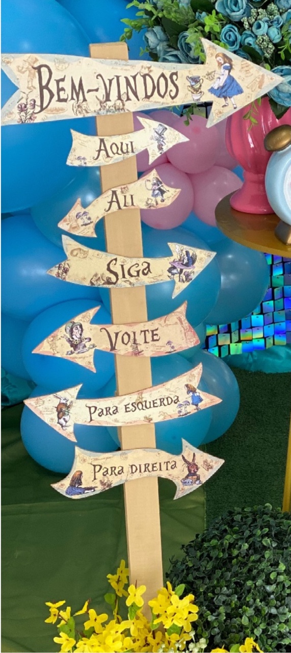 Placa de Instrucoes (Alice No Pais das Maravilhas) - PRIME DECOR RJ