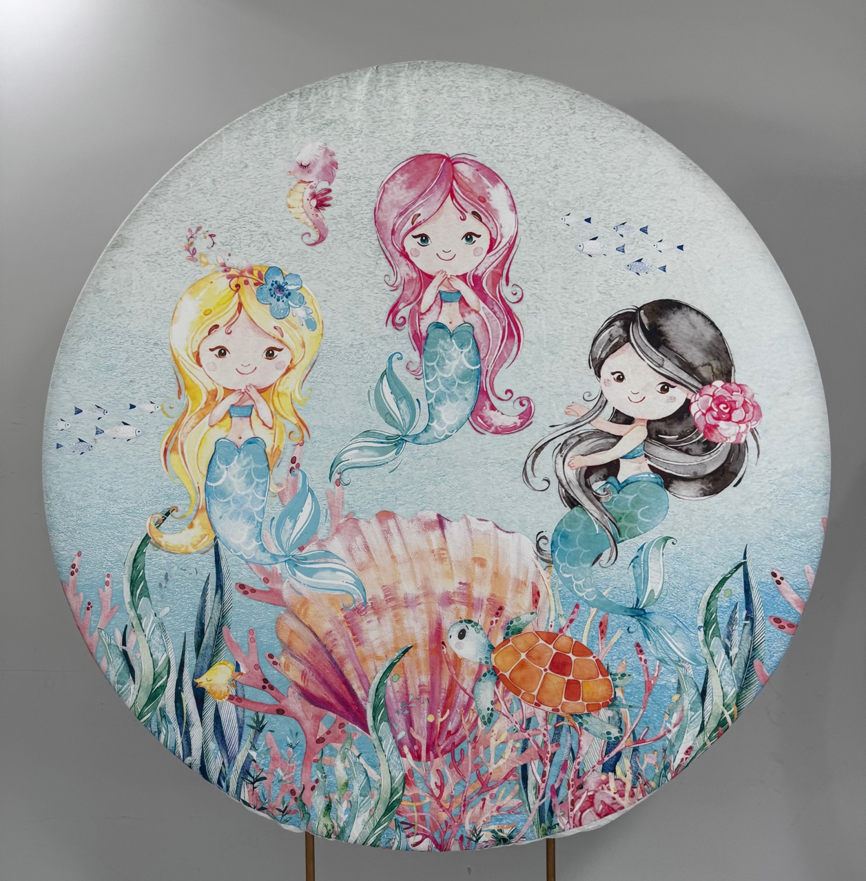 Sereias Painel Redondo 1,30X130 - PRIME DECOR RJ