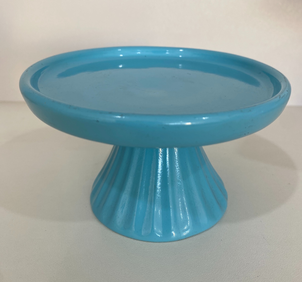 1412- Boleira Ceramica Azul Bebe 8Cm X 12Cm Largura - Pp - PRIME DECOR RJ