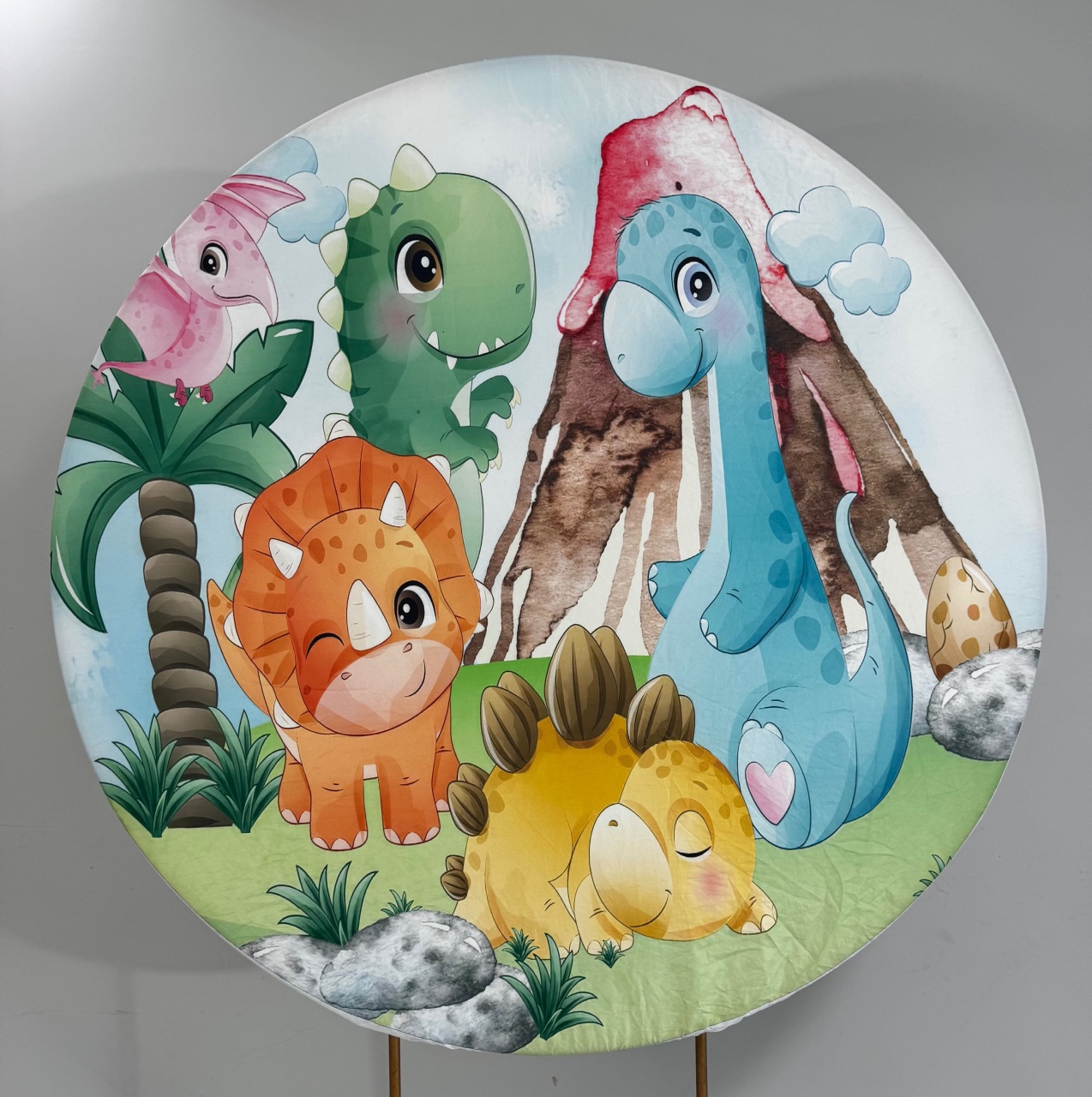 Painel -  Dinossauro Baby Painel Redondo 1,30X130 - PRIME DECOR RJ