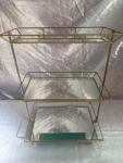 7- Suporte de Ferro  Dourado 3 Andares Quadrada C/ Espelho 31Cm X 23Larg X 41,5 Alt - Gg - imagem 2