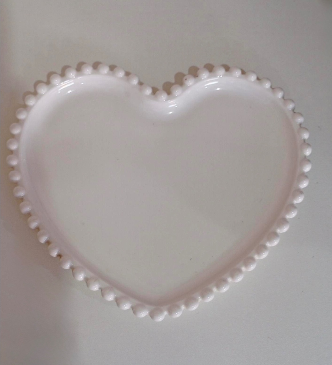 528- Bandeja Ceramica Coracao Branco 20 Cm X 2 Cm Alt - P - PRIME DECOR RJ