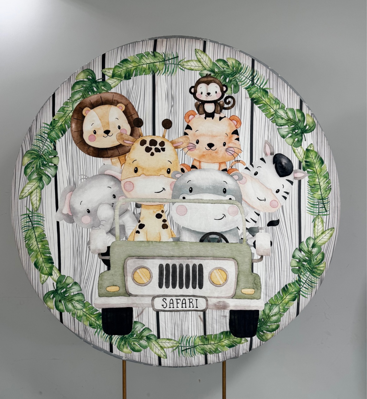 Safari Menino Painel Redondo 1,30X130 - PRIME DECOR RJ