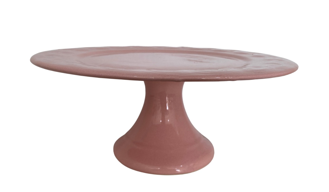 444- Boleira de Ceramica Rosa Blush 26,5 Cm Larg X 10,5 Cm Alt - G - PRIME DECOR RJ