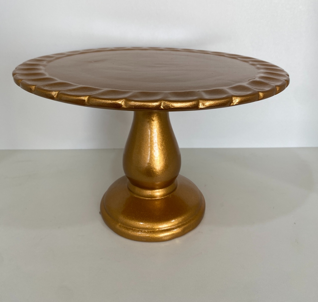 12- Boleira de Ceramica Glace Bronze 28Cm Larg X 18Cm Alt - G - PRIME DECOR RJ