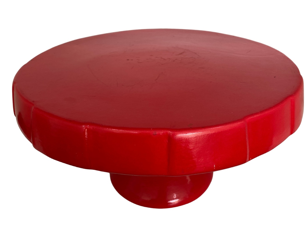 378- Boleira de Ceramica Alleanza  Vermelho Carmin  32 Cm Larg X 16 Cm Alt - Gg   - PRIME DECOR RJ
