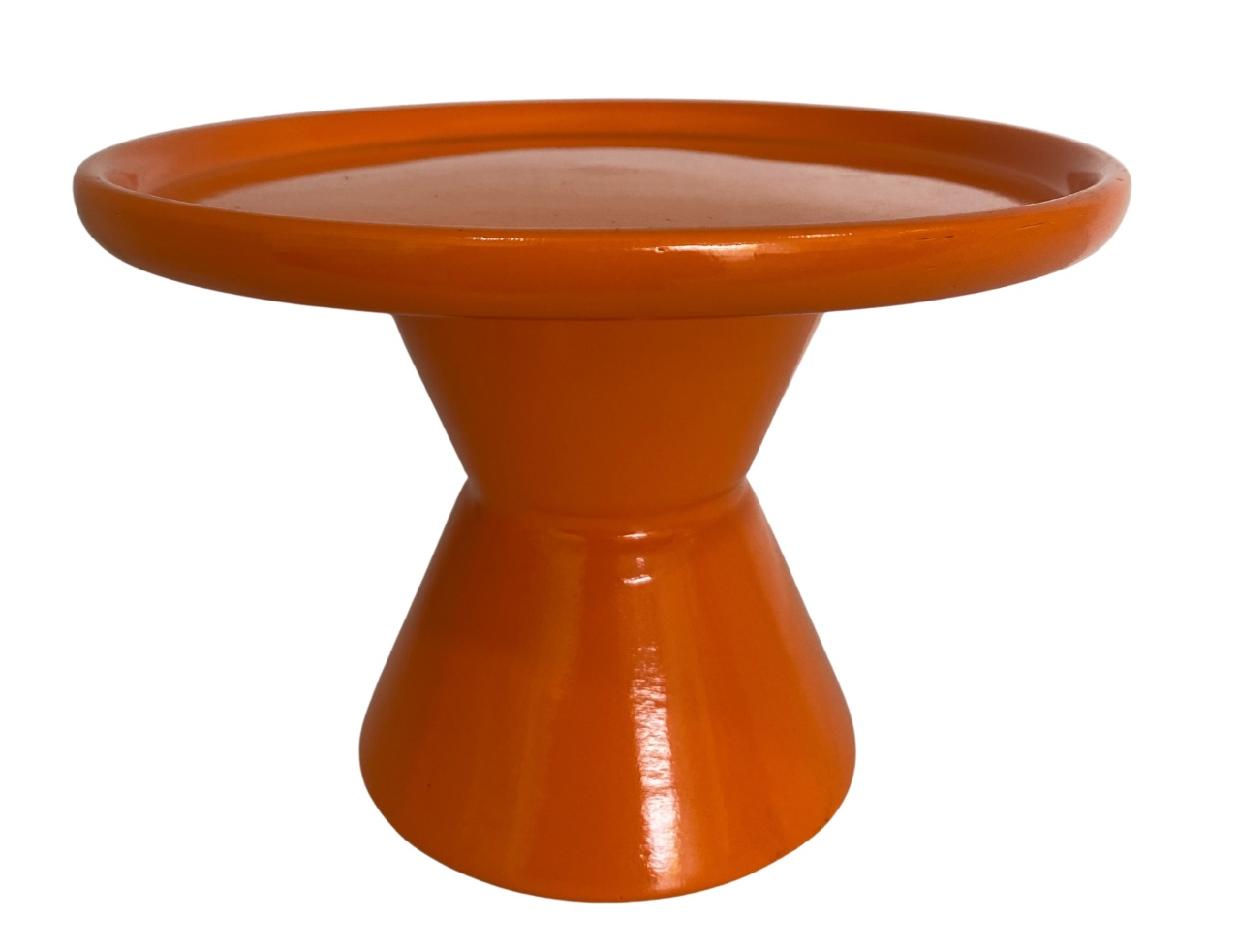 404- Boleira de Ceramica Detalhe Cone Laranja Tangerina 17,5 Cm Larg X 11,5 Cm Alt - P - PRIME DECOR RJ
