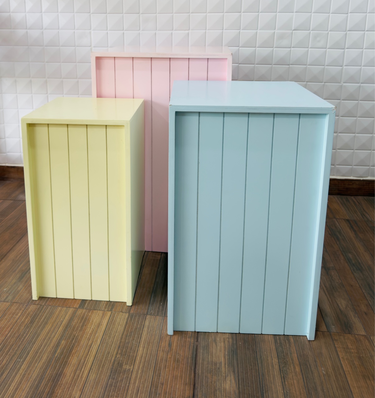 Trio de Mesas Cubo Cand 3 Em 1 - PRIME DECOR RJ