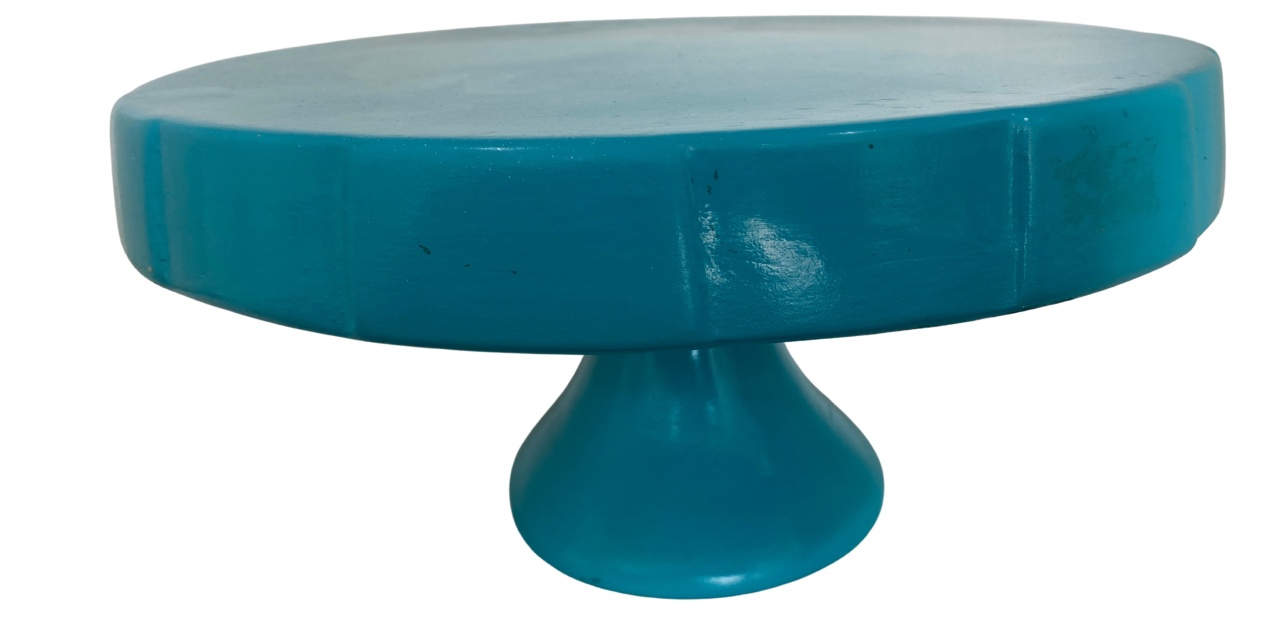 376- Boleira de Ceramica Alleanza Azul Turquesa 32 Cm Larg X 16 Cm Alt - Gg - PRIME DECOR RJ