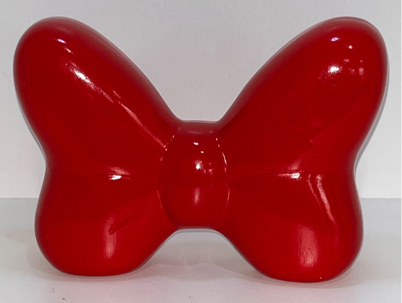 898- Laço Vermelho da Minnie Enfeite Ceramica 16Cm Larg X 11Cm Alt - P - PRIME DECOR RJ