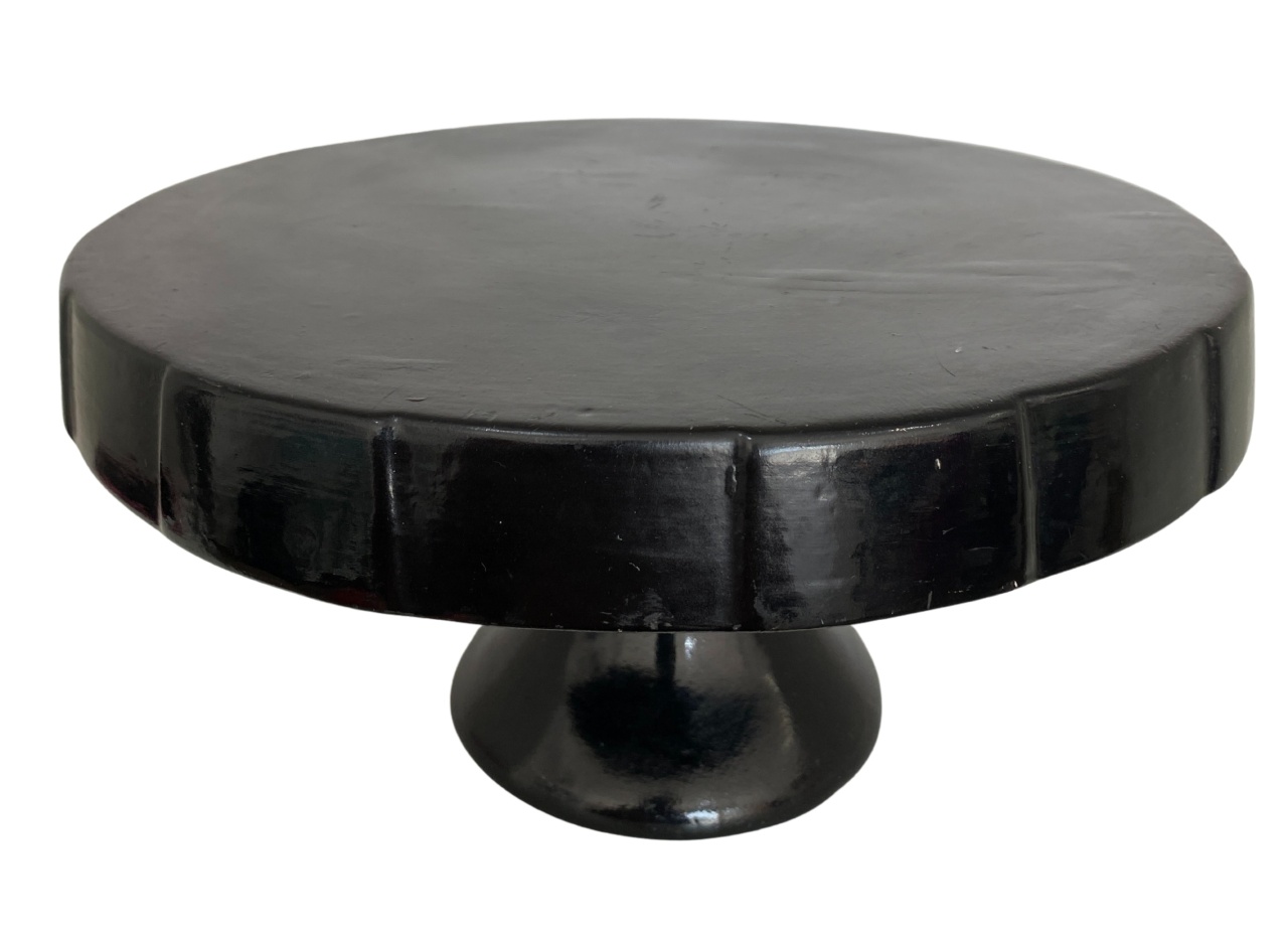 538- Boleira de Ceramica Alleanza Preta  32 Cm Larg X 16 Cm Alt - Gg   - PRIME DECOR RJ