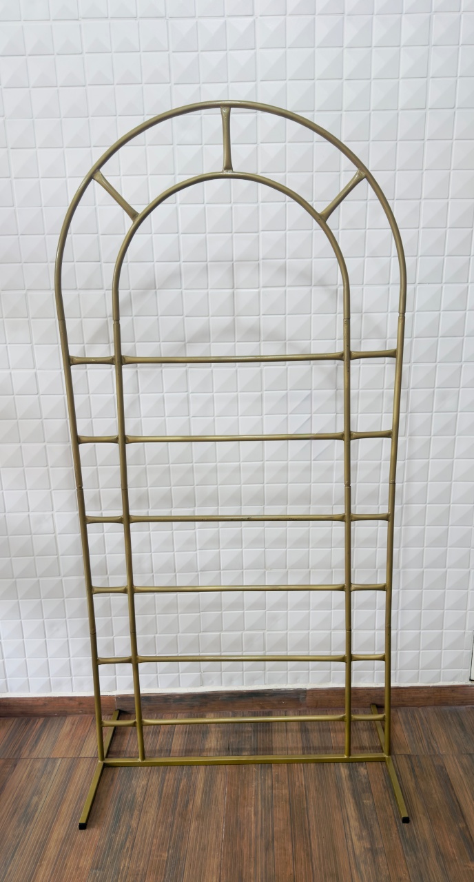 Painel Portal de Ferro Industrial Dourado 2M Altura X 1M Largura - PRIME DECOR RJ
