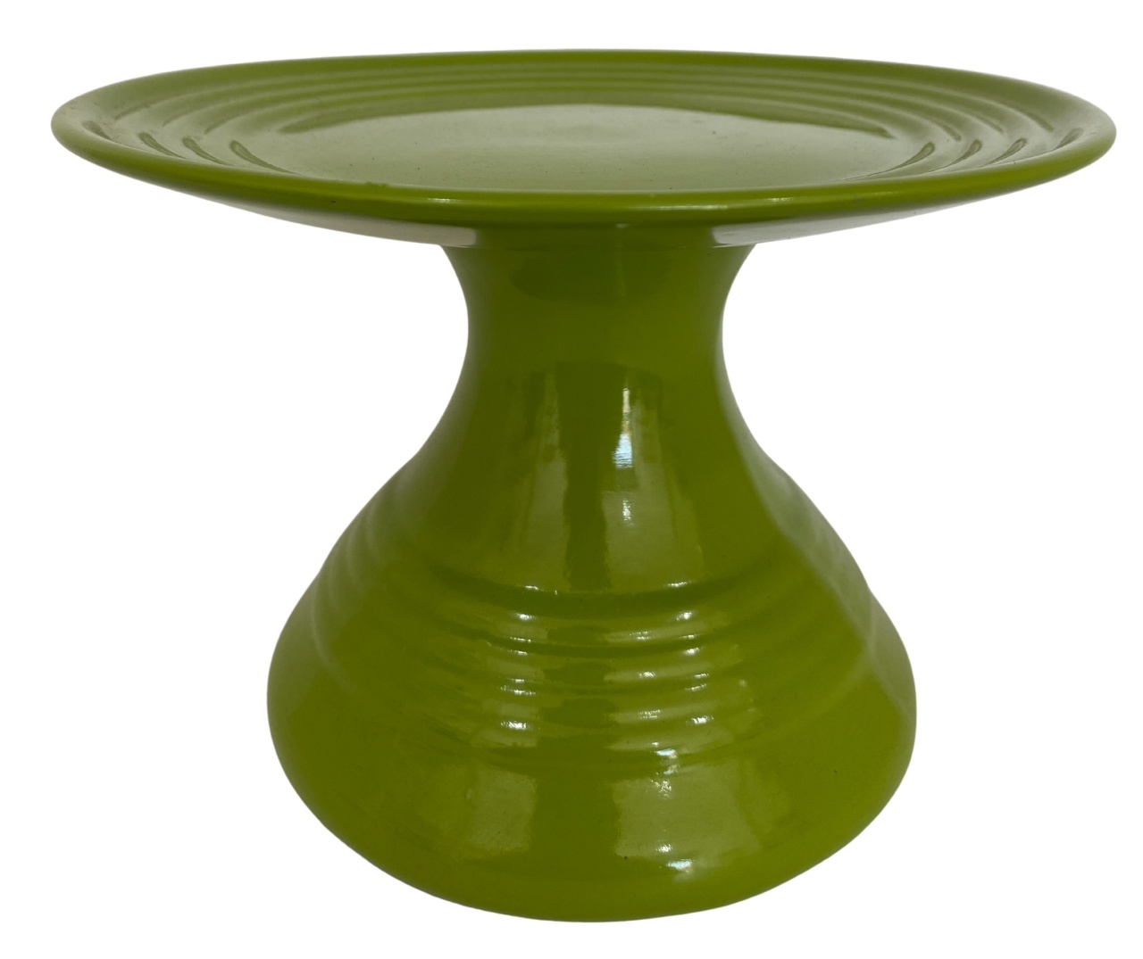 394- Boleira de Ceramica Detalhe Romana Verde Desbotado 17 Cm Larg X 11,5 Cm Alt- P - PRIME DECOR RJ