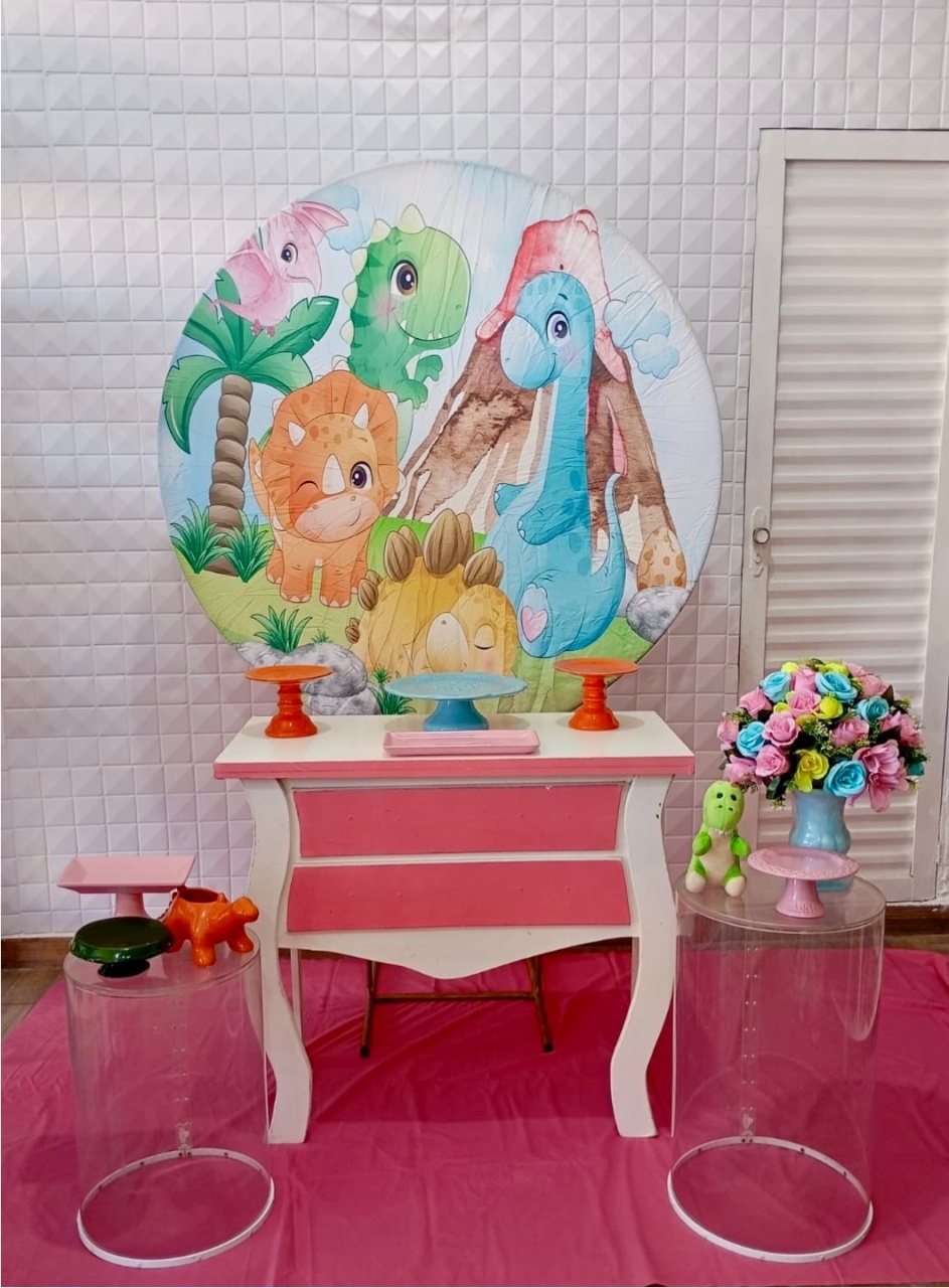 Kit Dino Baby Rosa - PRIME DECOR RJ