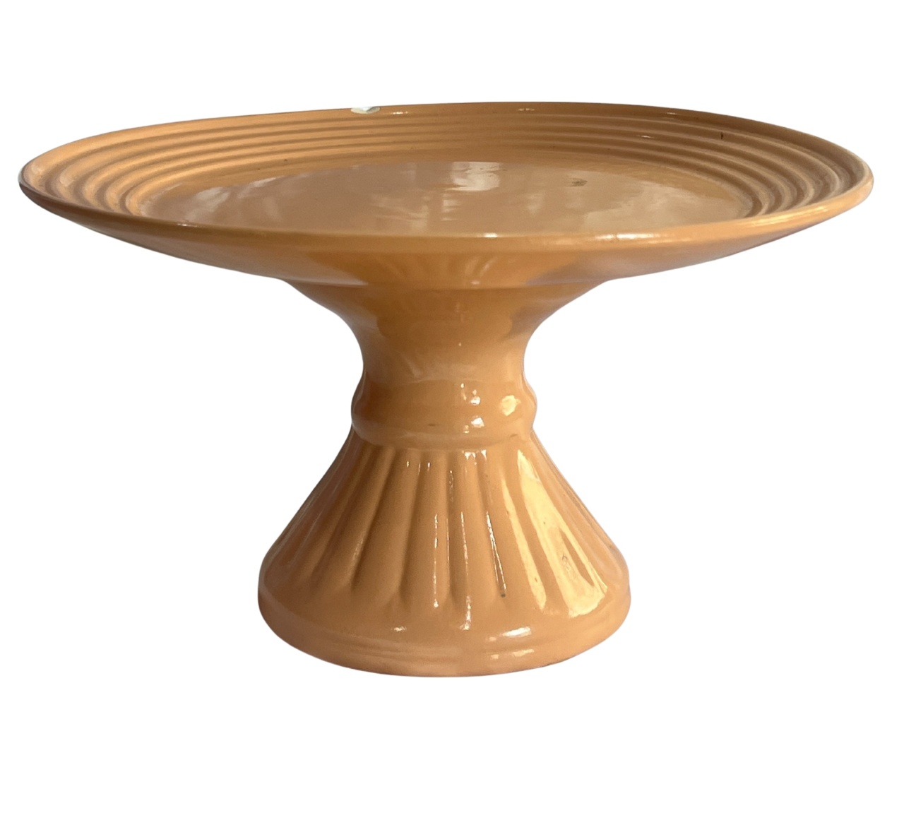 416- Boleira de Ceramica Detalhe Romana Coral Salmão 23,5 Cm Larg X 13 Cm Alt - M - PRIME DECOR RJ