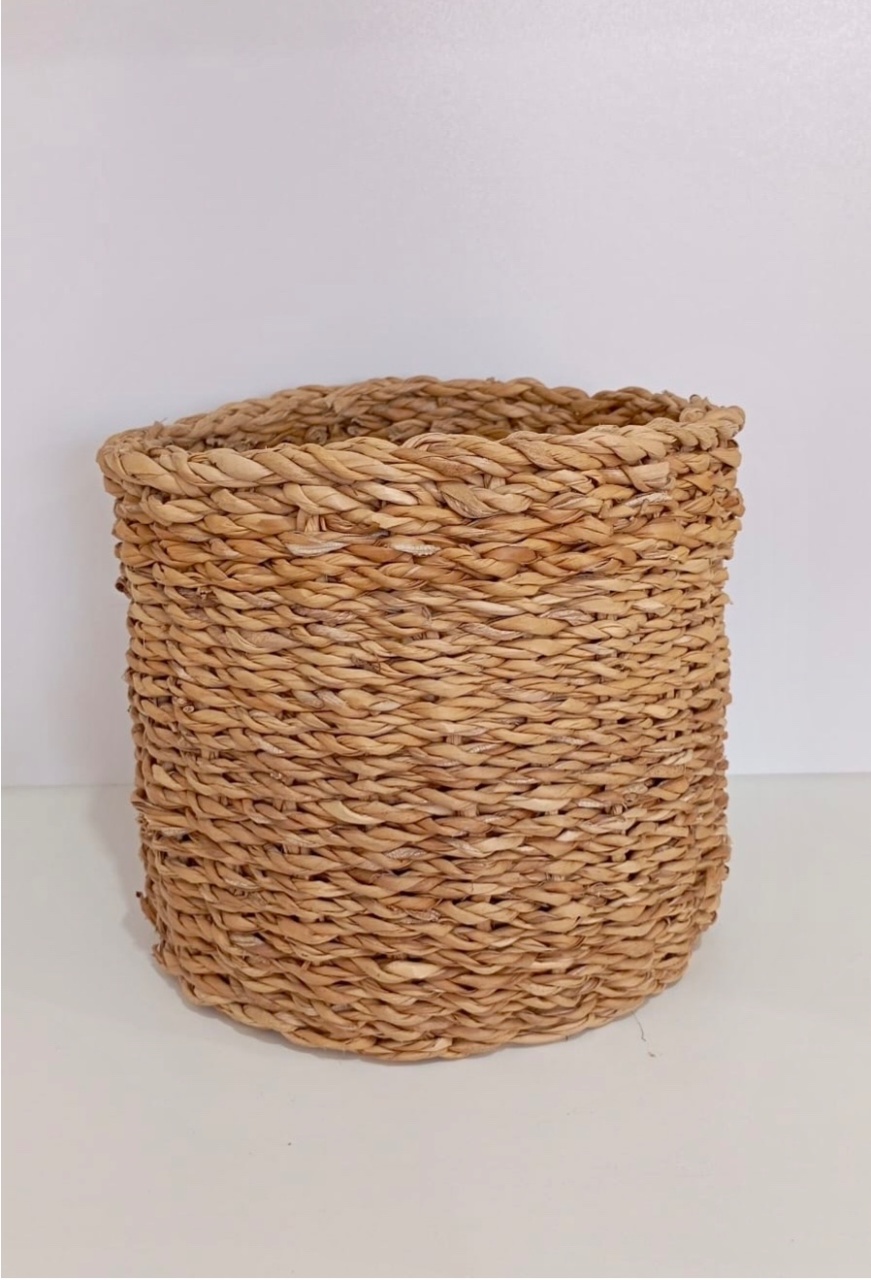 198- Cesto de Palha/ Sisal Corda 29Cm X 29Cm - M - PRIME DECOR RJ