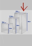 975- Cubo de Acrilico Transparente 35 Cm Larg X 80 Cm Alt - G - imagem 1