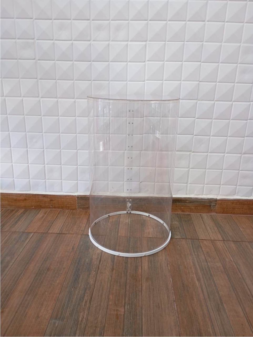 934- Cilindro de Policarbonato Transparente 41 Cm Larg X 65 Cm Alt - M - PRIME DECOR RJ