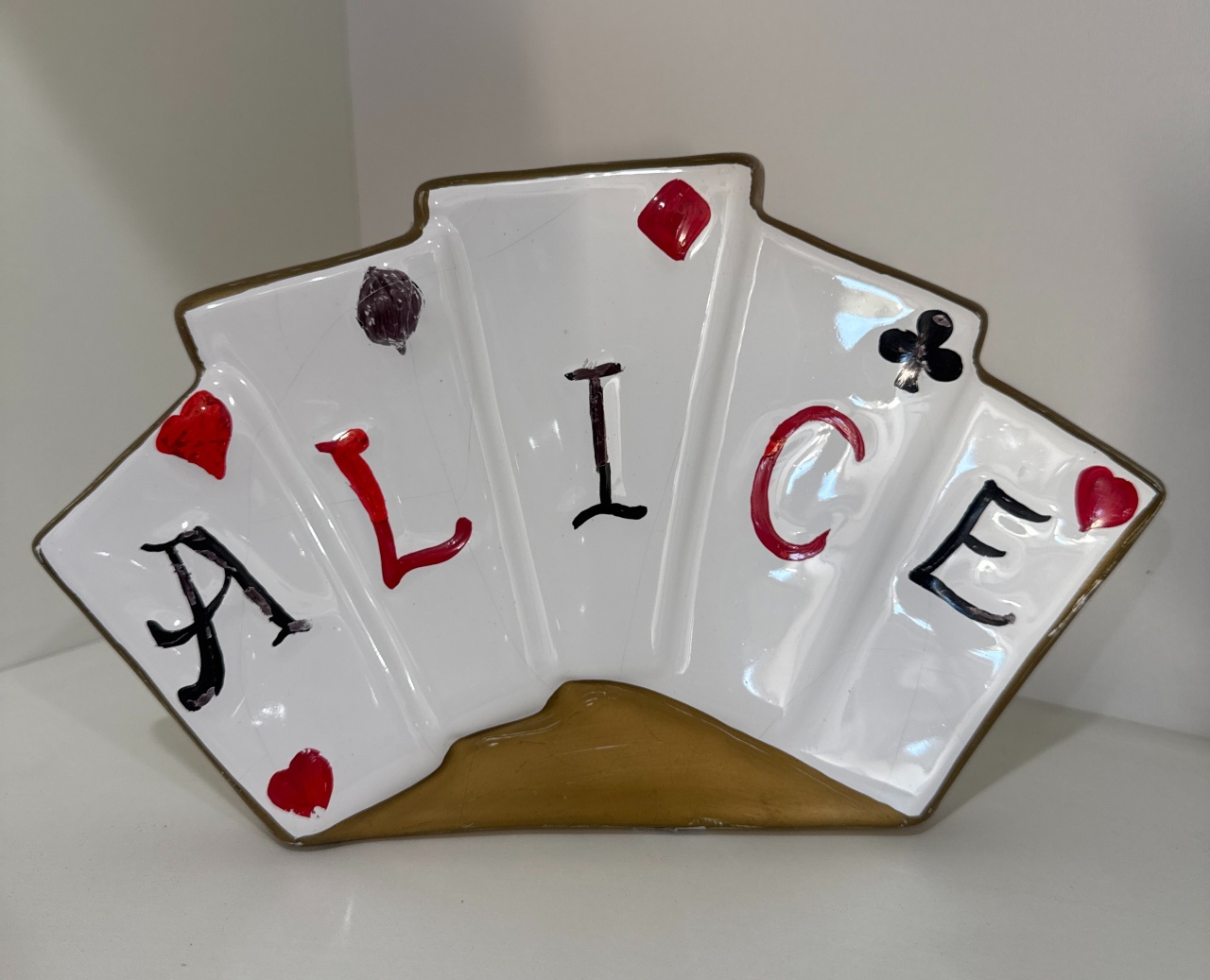 256- Enfeite de Mesa (Baralho da Alice) - PRIME DECOR RJ