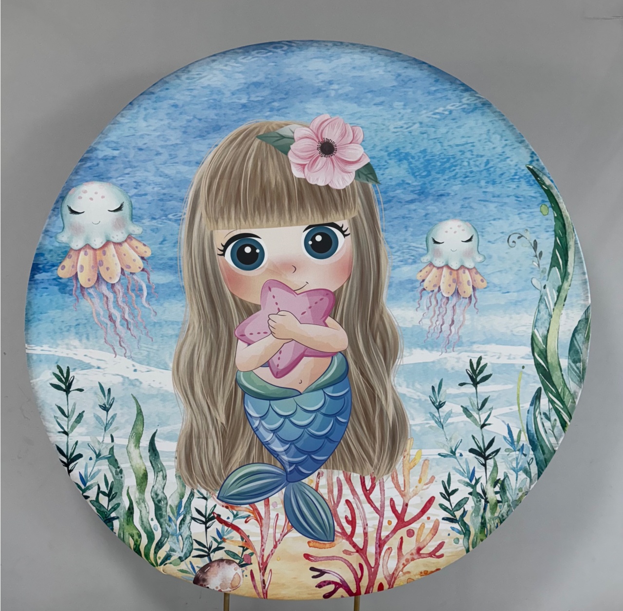 Sereia Loira Painel Redondo 1,30X130 - PRIME DECOR RJ