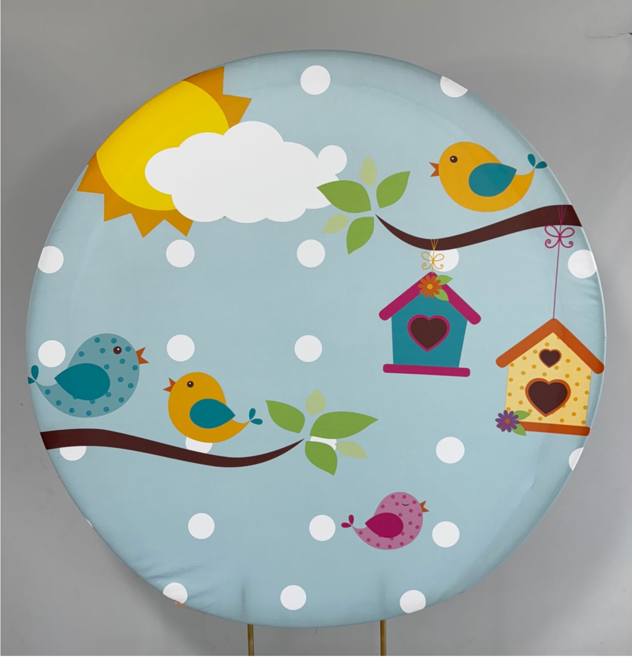 Passarinhos  Painel Redondo 150X150 - PRIME DECOR RJ