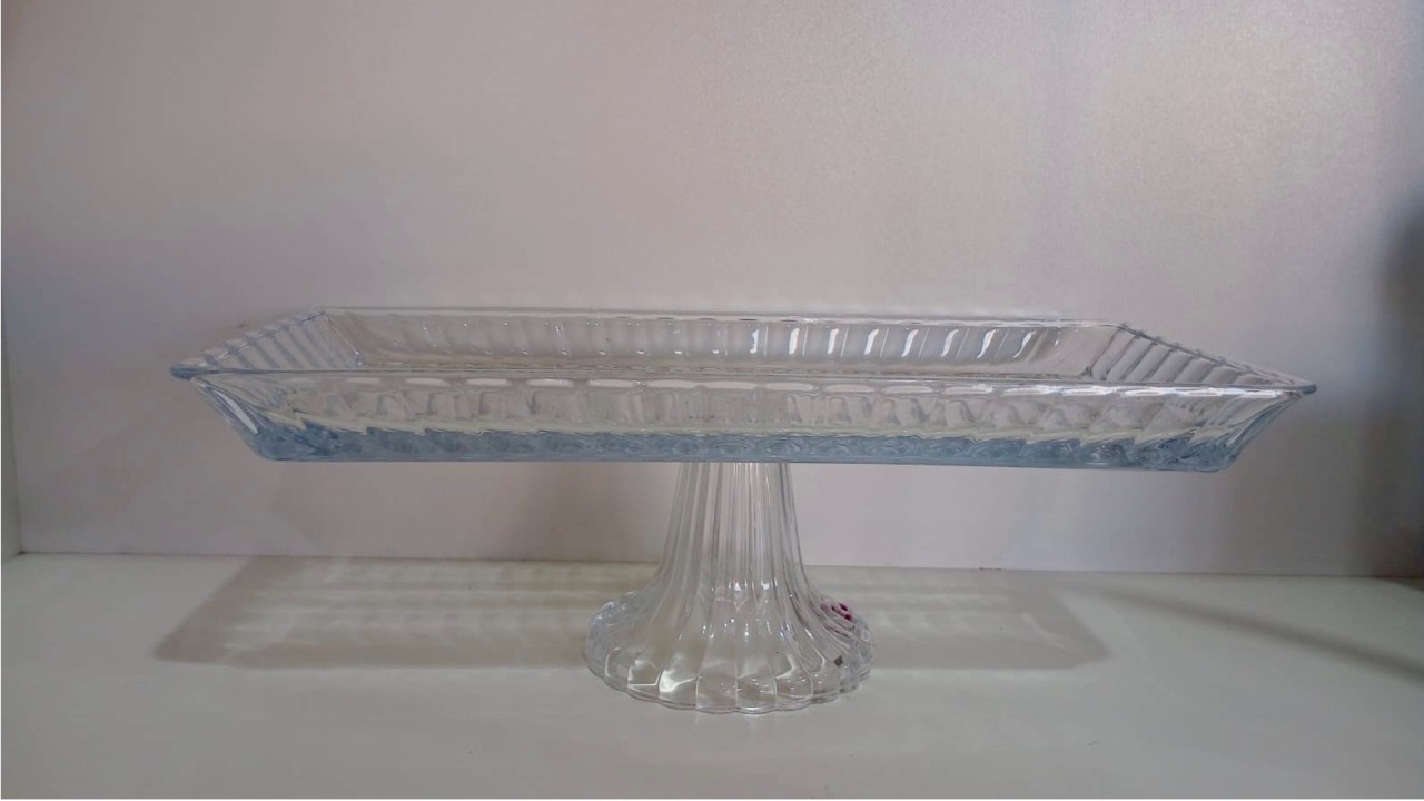 Suporte Retangular de Cristal Majestic 32Cm Comp. X 16Cm Larg. X 16Cm Alt -G - PRIME DECOR RJ