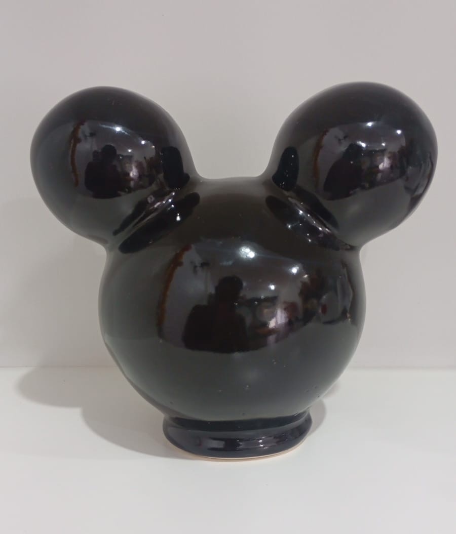 909- Enfeite de Mesa Cabeça Preta Do Mickey 120 Cm Larg X 18 Cm Alt Ceramica - P - PRIME DECOR RJ