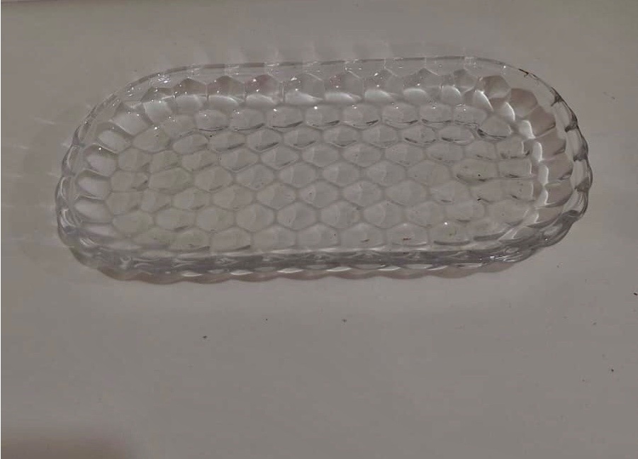 Bandeja de Cristal 21Cm X 12Cm - P - PRIME DECOR RJ