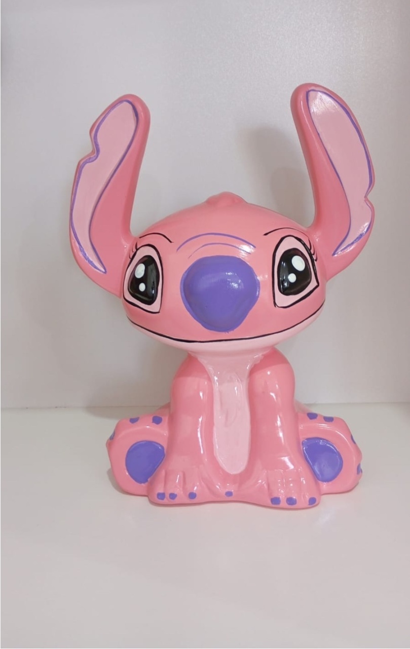 Enfeite de Mesa Ceramica Angel Stitch  23,5Cm Alt X 18Cm Larg ( - PRIME DECOR RJ