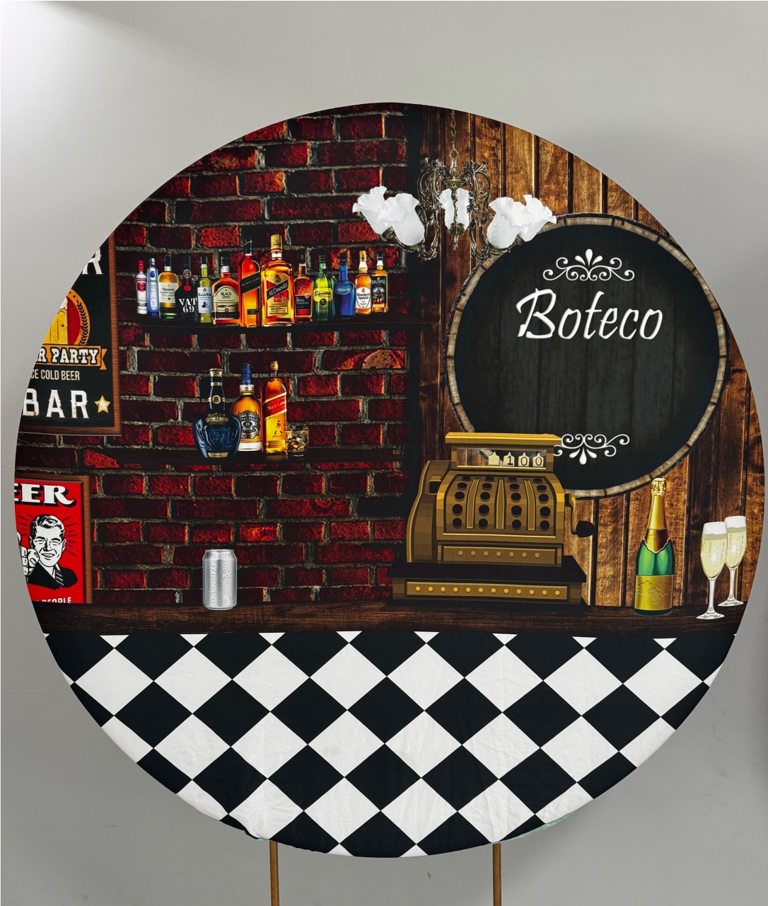 Boteco Painel Redondo 1,30X130 - PRIME DECOR RJ