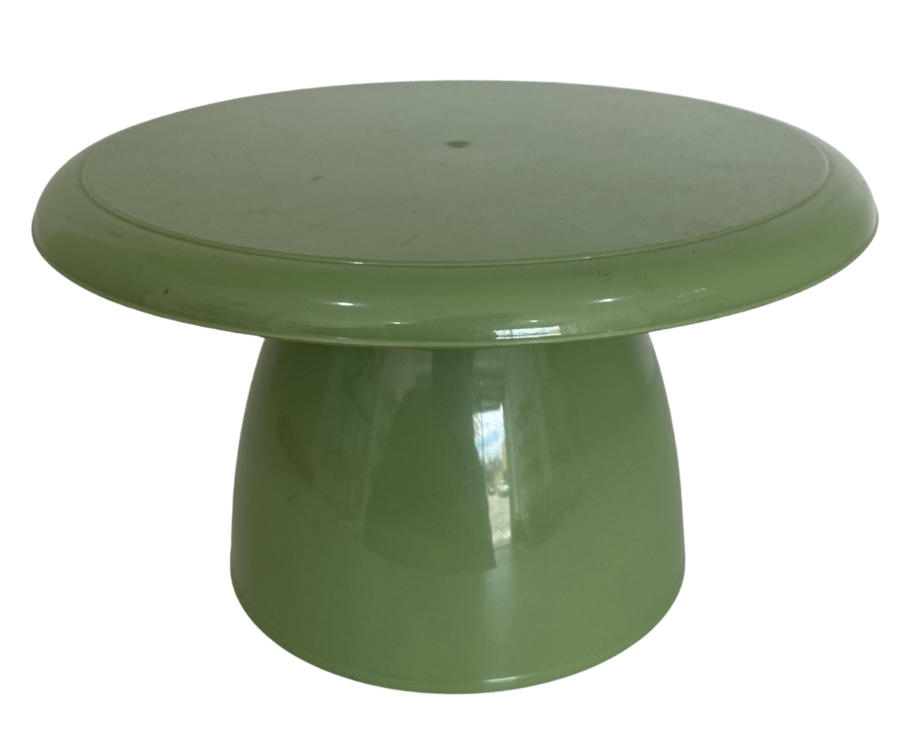 270- Boleira Plastico Cogumelo Pequeno Verde Eucalipto Larg 18 X 10 Alt Cm - P - PRIME DECOR RJ