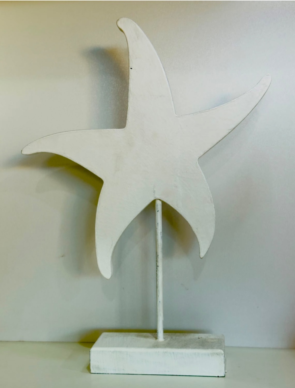 714- Estrela Branca Com Apoio Mdf 35Cm Alt X 25Cm Larg - G - PRIME DECOR RJ