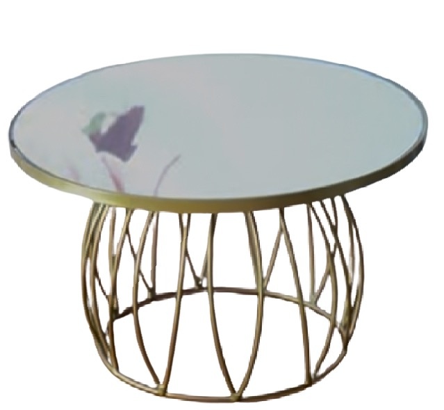 Boleira de Ferro Dourada Redonda Com Espelho 30 Cm Larg X 18 Cm Alt Gg - PRIME DECOR RJ