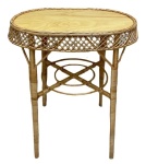 949- Mesa de Vime Oval 65 Cm Comp X 46 Cm Larg X 82 Cm Alt - G - imagem 1
