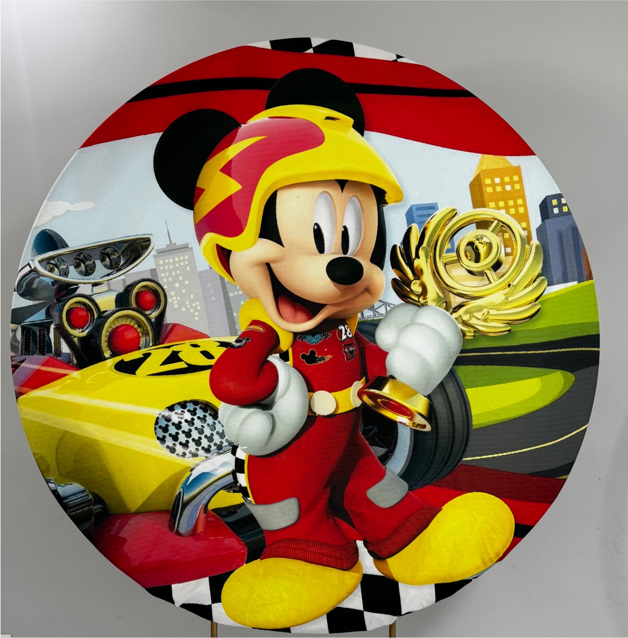 Mickey Corrida  Painel Redondo 150X150 - PRIME DECOR RJ