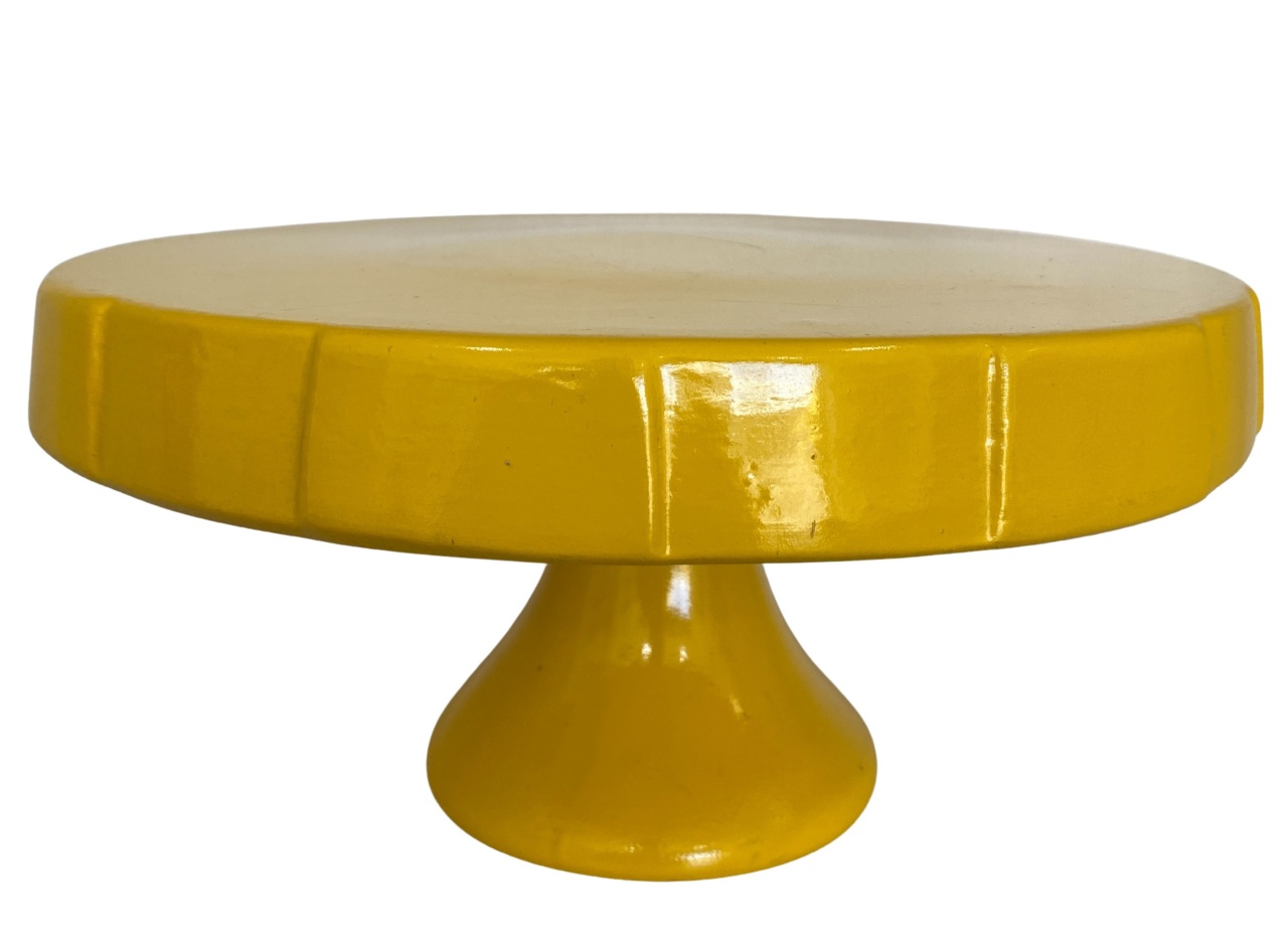 377- Boleira de Ceramica Alleanza  Amarelo Canario 32 Cm Larg X 16 Cm Alt - Gg  - PRIME DECOR RJ