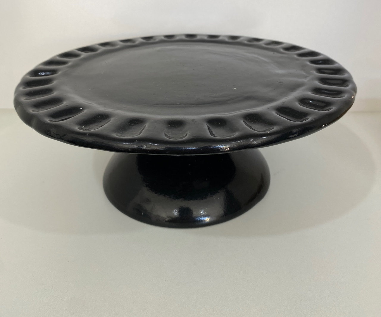143- Boleira de Ceramica Glace Preta 27 Cm Larg X 10 Cm Alt - Gg - PRIME DECOR RJ