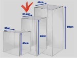 974- Cubo de Acrilico Transparente 33 Cm Larg X 60 Cm Alt - M - imagem 1