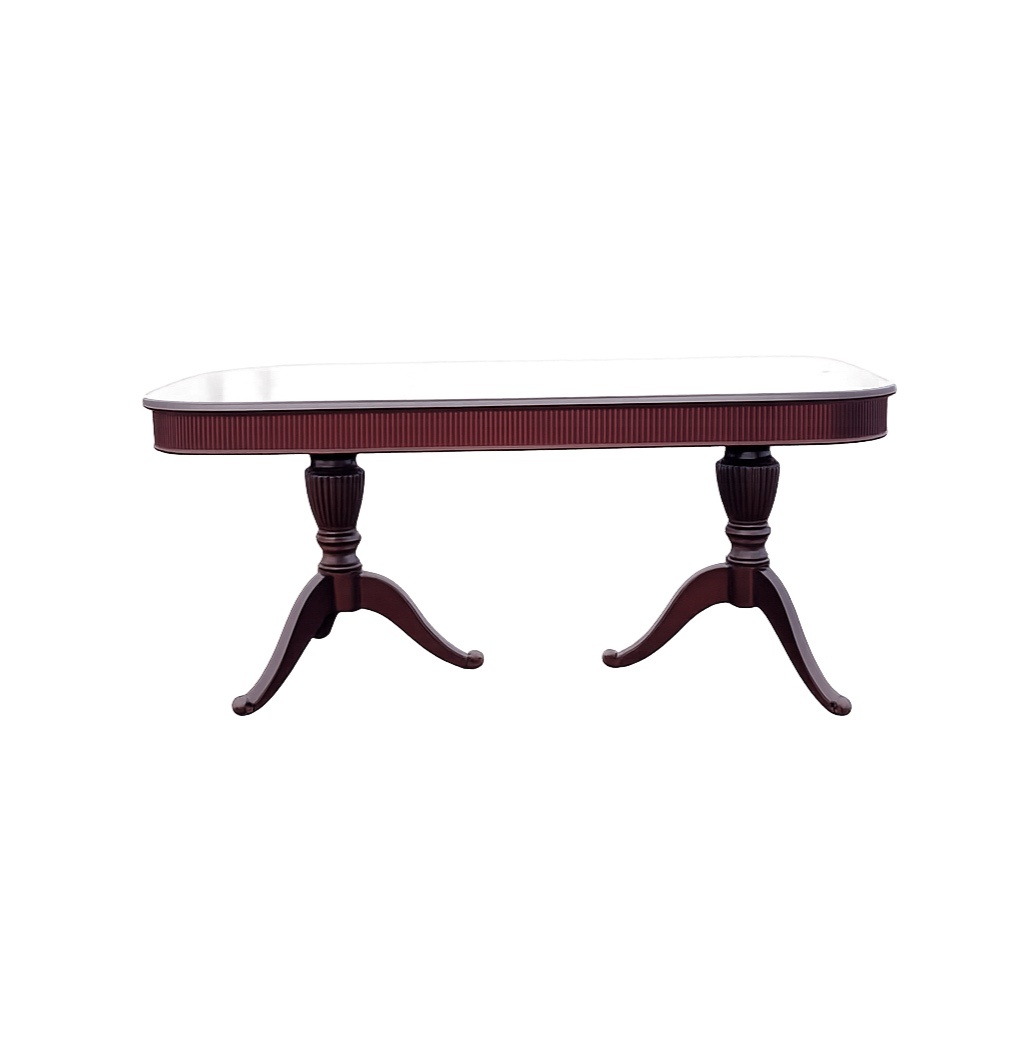 963- Mesa de Casamento Extensiva de Madeira Rustica Escura Com 2 Pes 160 Cm Comp X 93 Cm Larg X 76 Cm Alt - PRIME DECOR RJ