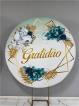 Gratidao Azul Painel Redondo 1,30X130 - imagem 1