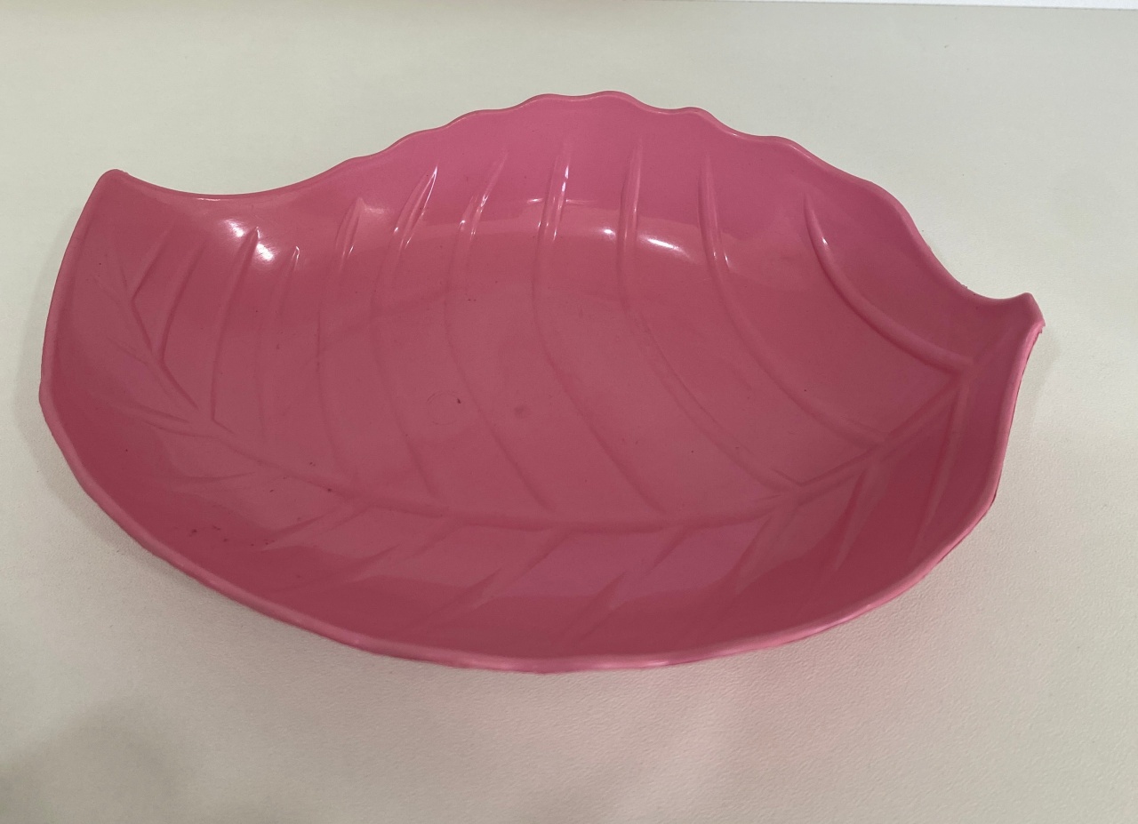 370- Bandeja Folha  de Plastico Premium Rosa Pink 18,5 Cm  Comp X 13 Cm Larg X 3 Cm Alt- P - PRIME DECOR RJ