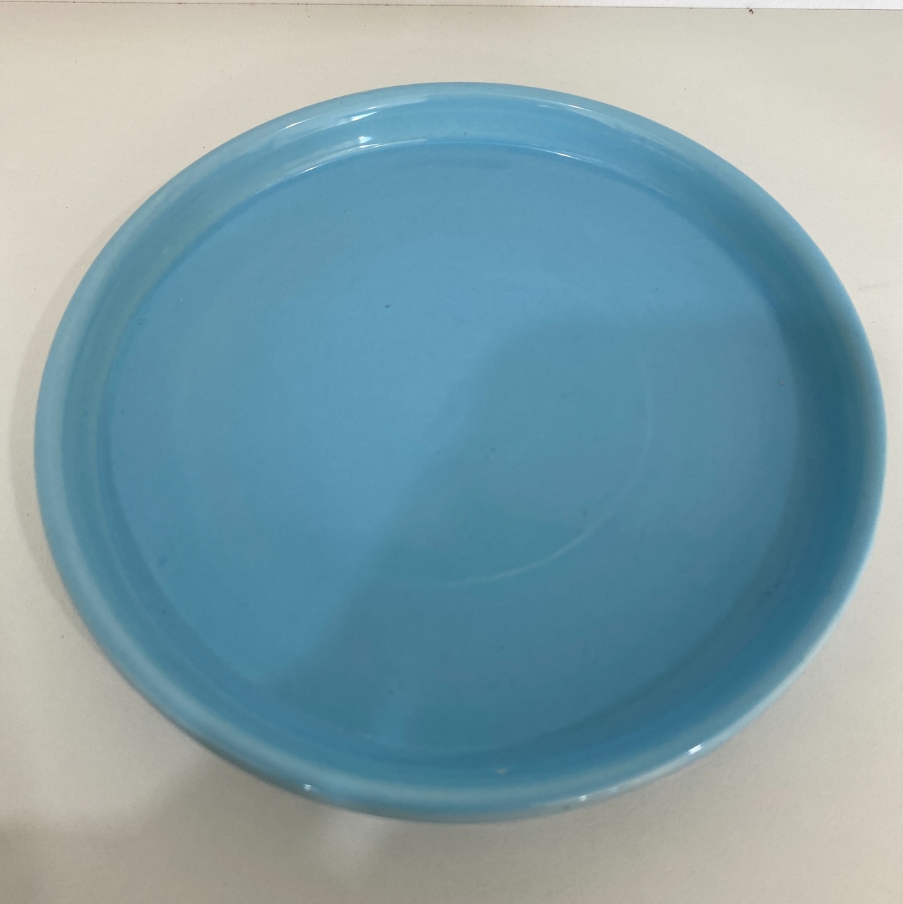 354- Bandeja Ceramica Redonda Azul Bebe 15,5 Cm X 2,5 Cm Alt - Pp - PRIME DECOR RJ