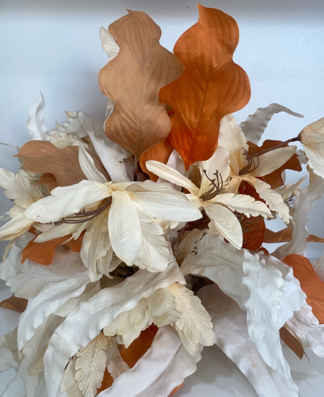 569- Buque de Flores Coral E Branco  - M - PRIME DECOR RJ