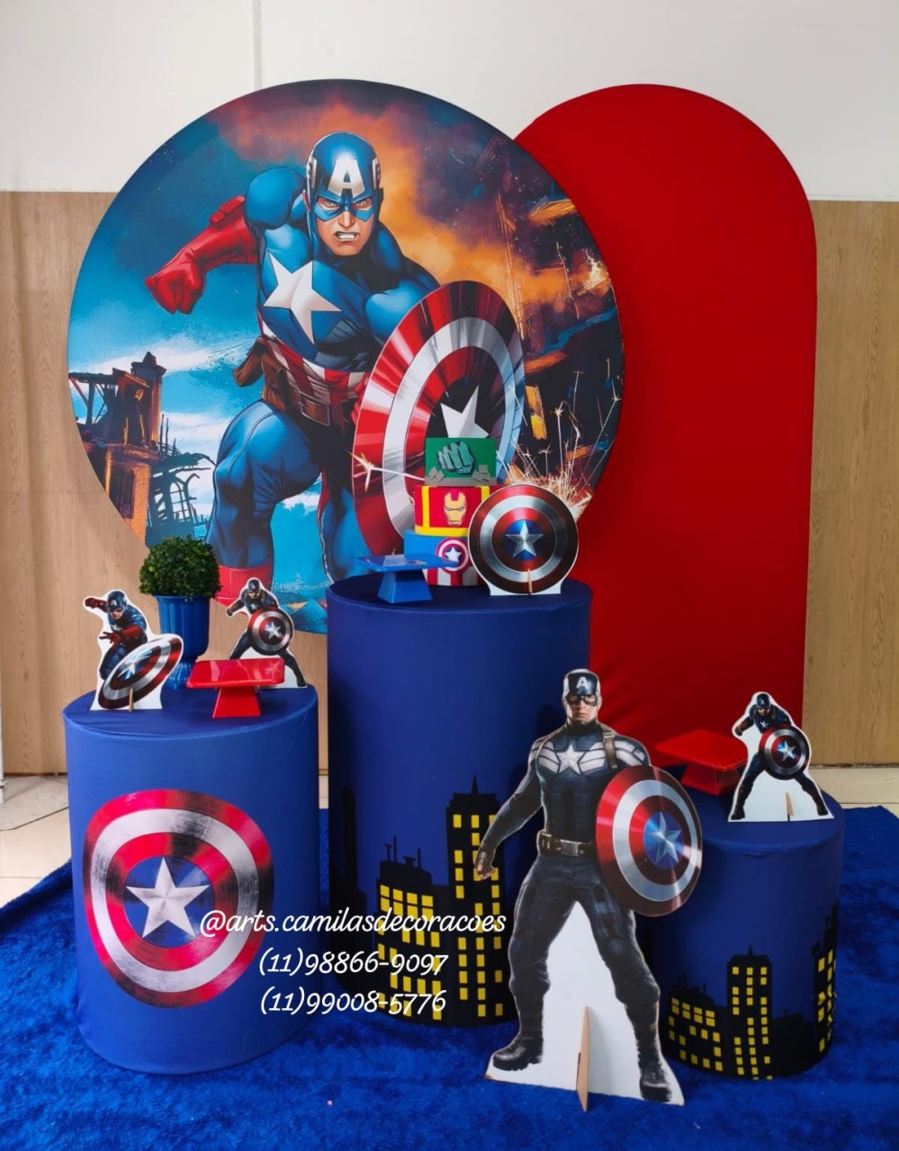 Capitão América Romano  - Art's Camila's Decorações 