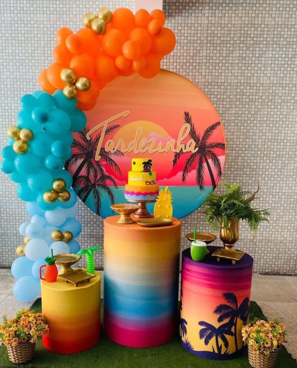 Tardezinha Laranja - Art's Camila's Decorações 